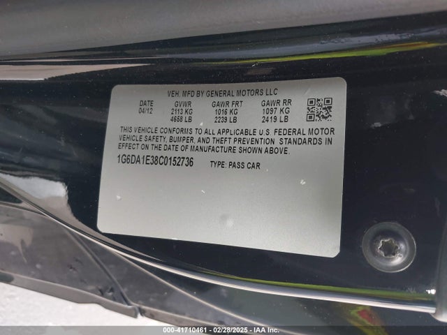2012 CADILLAC CTS 1G6DA1E38C0152736 Photo 8