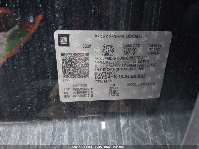 2018 CADILLAC ESCALADE ESV 1GYS4HKJXJR385883 Photo 8
