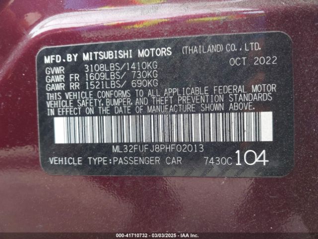 ML32FUFJ8PHF02013 Mitsubishi Mirage G4 Black Edition/es/le