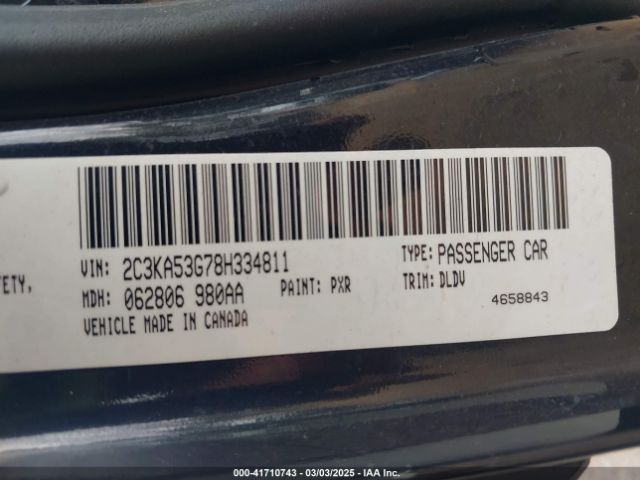 2008 CHRYSLER 300 2C3KA53G78H334811 Photo 8