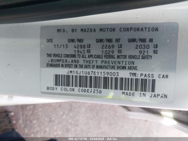 JM1GJ1U67E1159003 Mazda Mazda6 I Sport