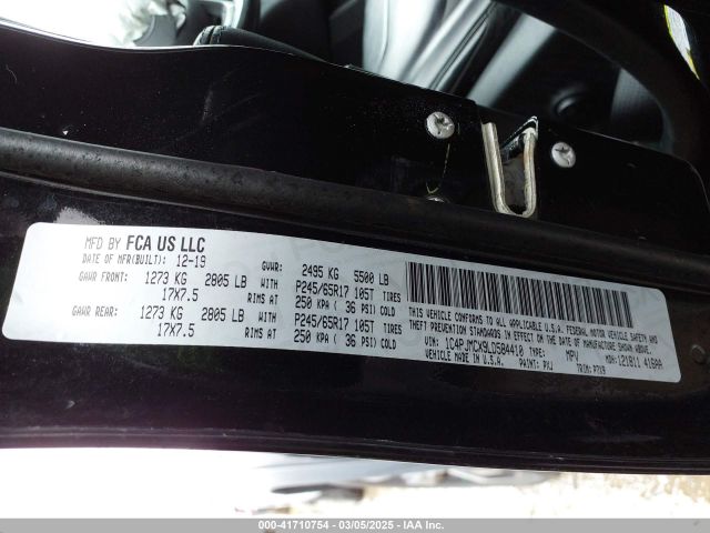 1C4PJMCX9LD584410 Jeep Cherokee North Edition 4x4
