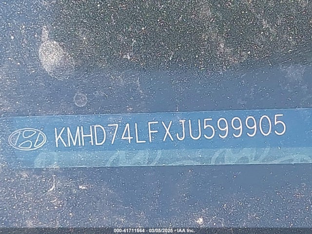 KMHD74LFXJU599905 Hyundai ELANTRA SE