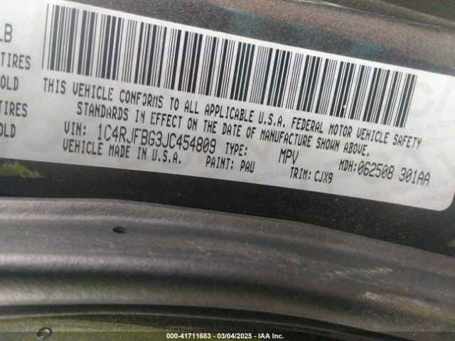 1C4RJFBG3JC454809 Jeep Grand Cherokee Limited 4x4