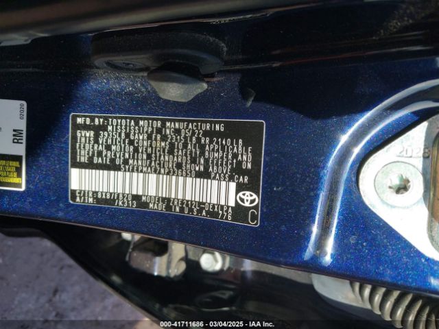 5YFEPMAE7NP336650 Toyota COROLLA LE