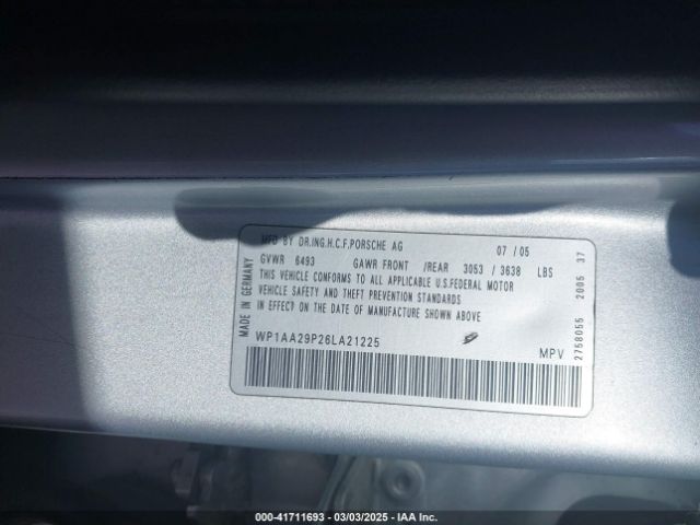 2006 PORSCHE CAYENNE WP1AA29P26LA21225 Photo 8