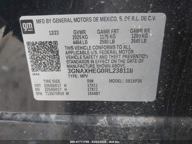 3GNAXHEG0RL238118 Chevrolet Equinox Fwd Ls