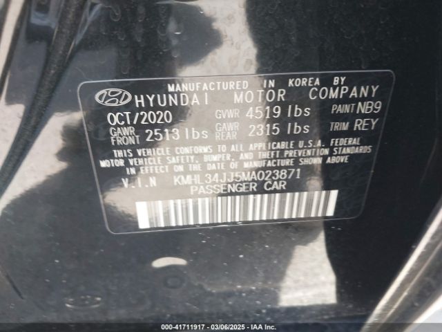 KMHL34JJ5MA023871 Hyundai SONATA SEL