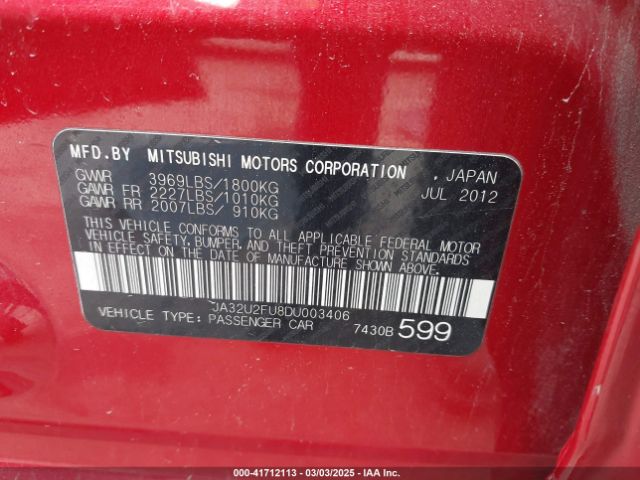 2013 MITSUBISHI LANCER JA32U2FU8DU003406 Photo 8