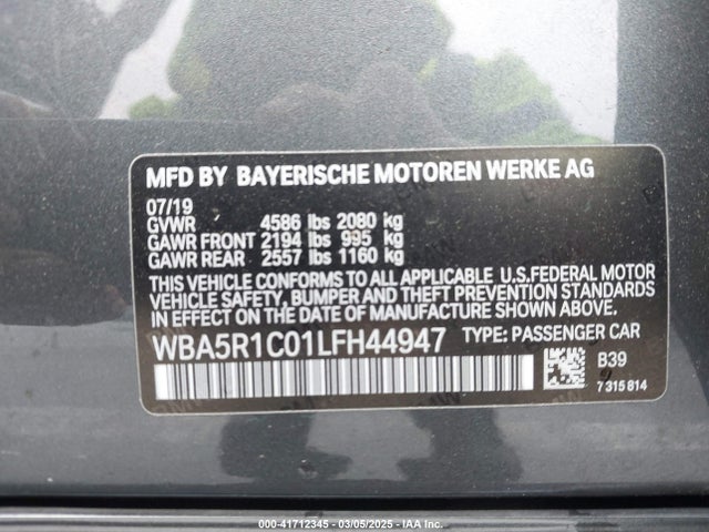 WBA5R1C01LFH44947 BMW 330I