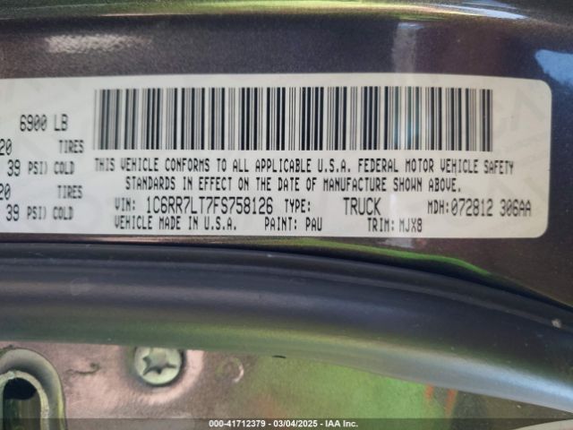1C6RR7LT7FS758126 RAM 1500 Big Horn