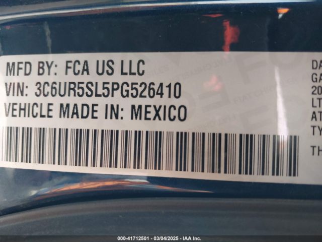 3C6UR5SL5PG526410 RAM 2500 Limited  4x4 6'4 Box