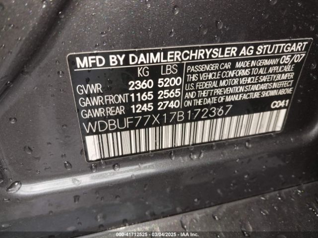 2007 MERCEDES-BENZ E 63 AMG WDBUF77X17B172367 Photo 8
