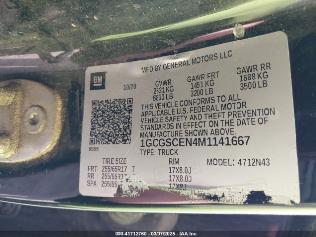 1GCGSCEN4M1141667 Chevrolet Colorado 2wd  Short Box Lt