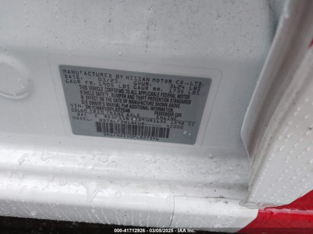 3N1CN8EV0PL827546 Nissan Versa 1.6 Sv Xtronic Cvt