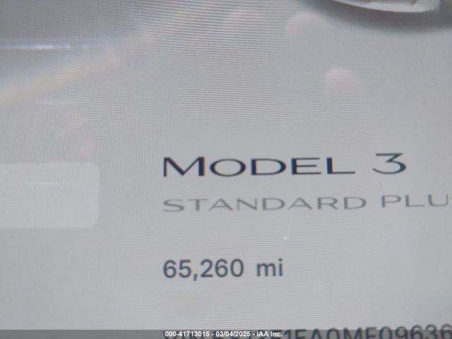 5YJ3E1EA0MF096368 Tesla Model 3 Standard Range Plus Rear-wheel Drive