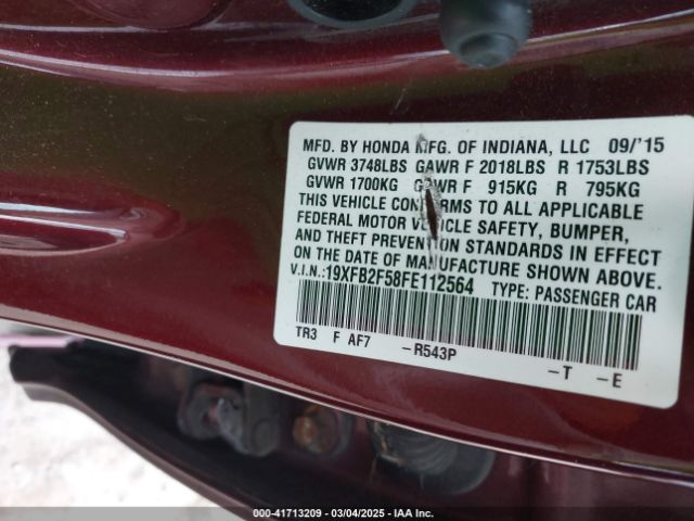 19XFB2F58FE112564 Honda Civic Lx