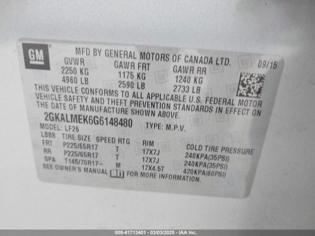 2GKALMEK6G6148480 GMC Terrain Sle-1