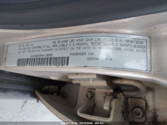 1998 AUDI A4 WAUCB28D5WA136585 Photo 8