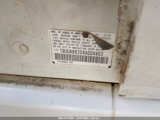 2004 ACURA TL 19UUA66204A004903 Photo 8