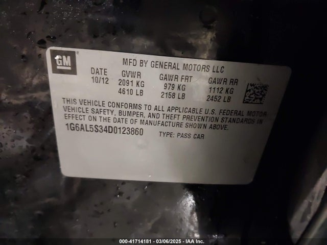 2013 CADILLAC ATS 1G6AL5S34D0123860 Photo 8