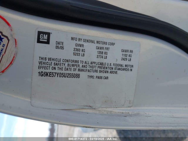2005 CADILLAC DEVILLE 1G6KE57Y05U255088 Photo 8