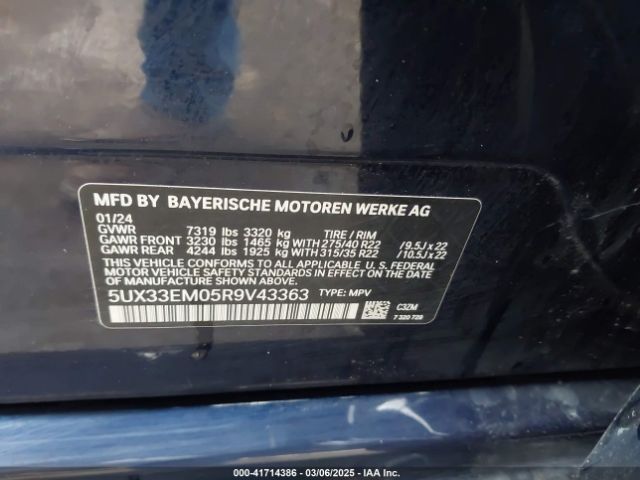 5UX33EM05R9V43363 BMW X7 M60i