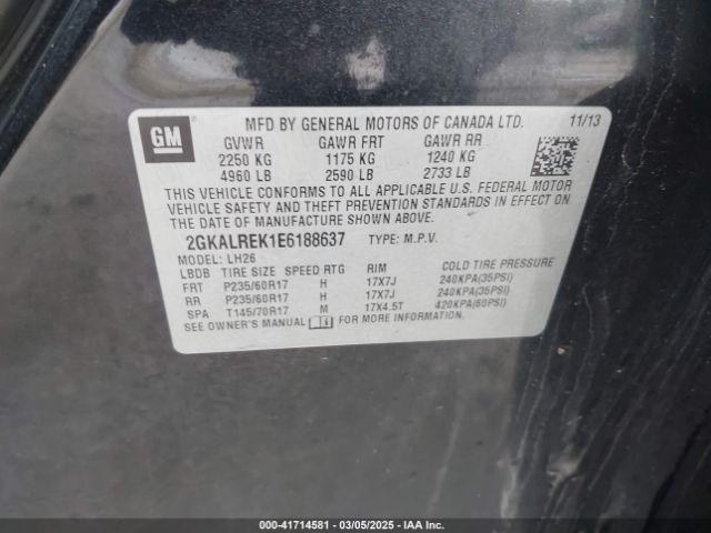 2GKALREK1E6188637 GMC Terrain Sle-2