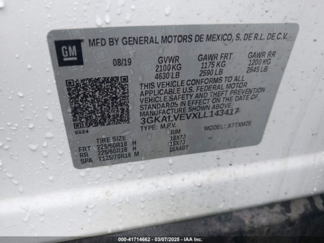 3GKALVEVXLL143417 GMC Terrain Awd Slt