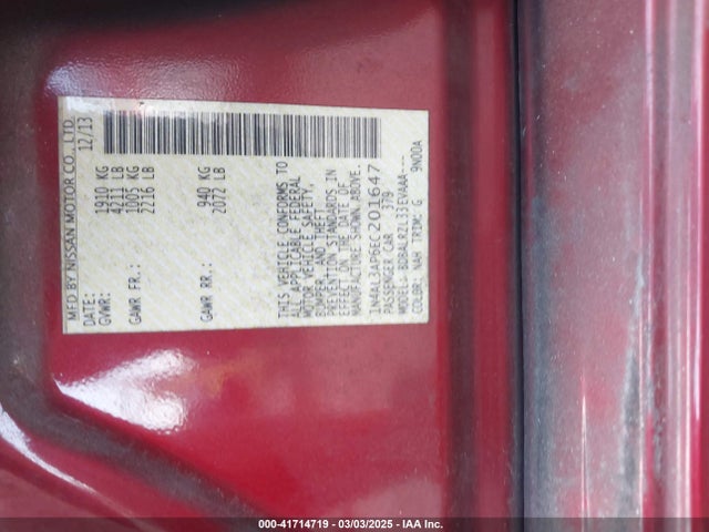 Nissan Altima 2.5 S 2014 1N4AL3AP6EC201647 Image 9