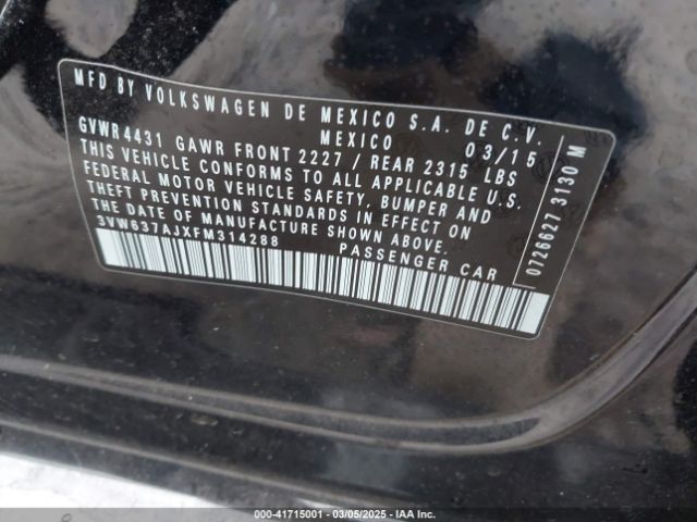 3VW637AJXFM314288 Volkswagen Jetta Hybrid Sel Premium