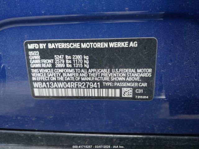 WBA13AW04RFR27941 BMW M440i Gran Coupe Xdrive