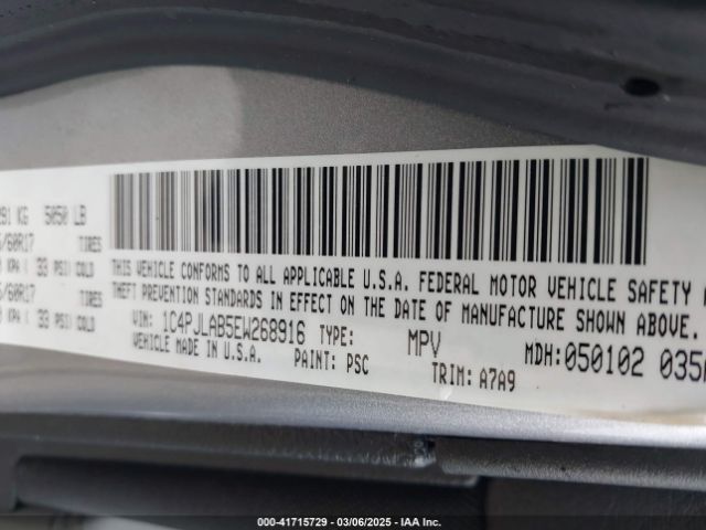1C4PJLAB5EW268916 Jeep Cherokee Sport