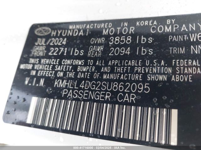 KMHLL4DG2SU862095 Hyundai ELANTRA SE