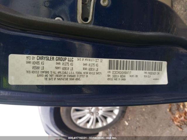 2013 CHRYSLER 300C 2C3CCASGXDH564717 Photo 8