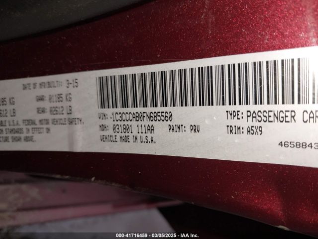 2015 CHRYSLER 200 1C3CCCAB0FN685560 Photo 8
