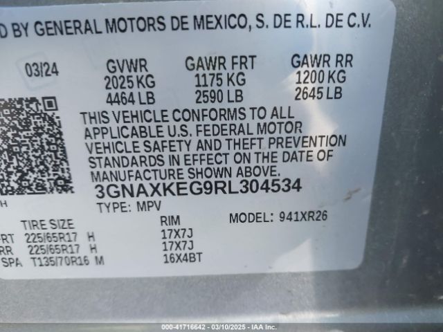 2024 CHEVROLET EQUINOX 3GNAXKEG9RL304534 Photo 8