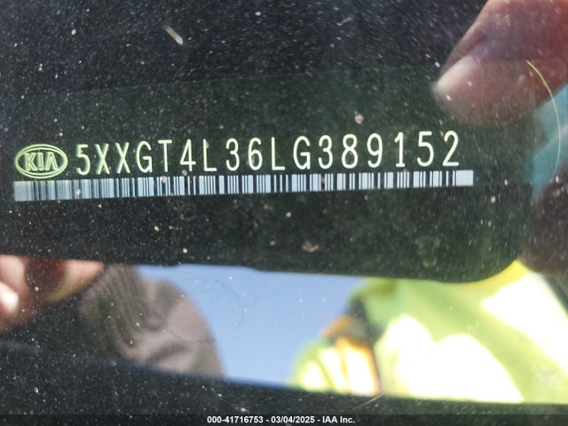 5XXGT4L36LG389152 KIA Optima Lx