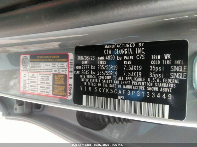 5XYK5CAF3PG133449 KIA Sportage Sx-prestige