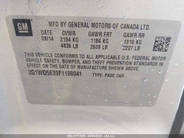 2G1WD5E39F1108041 Chevrolet IMPALA LIMITED POLICE