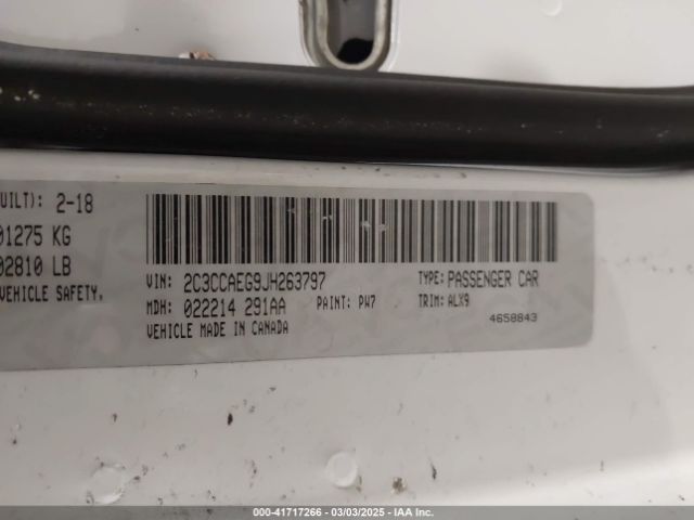 2C3CCAEG9JH263797 Chrysler 300 Limited