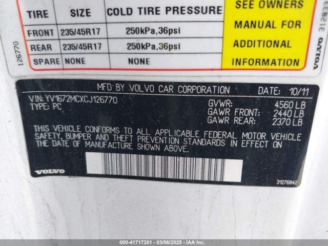 2012 VOLVO C70 YV1672MCXCJ126770 Photo 8