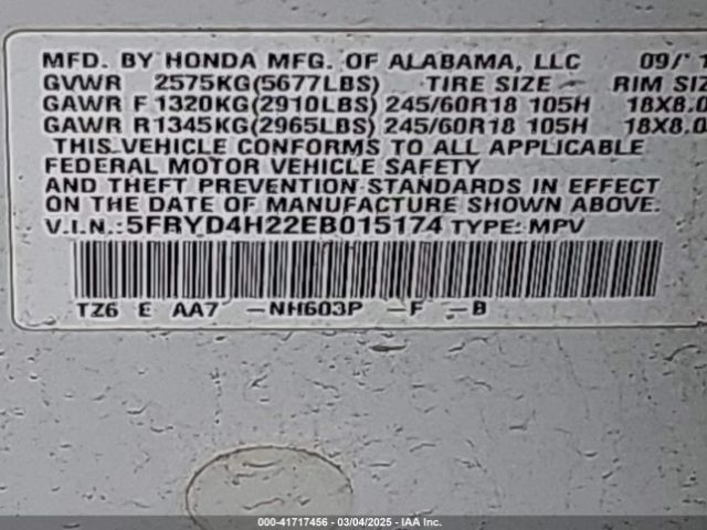 2014 ACURA MDX 5FRYD4H22EB015174 Photo 8