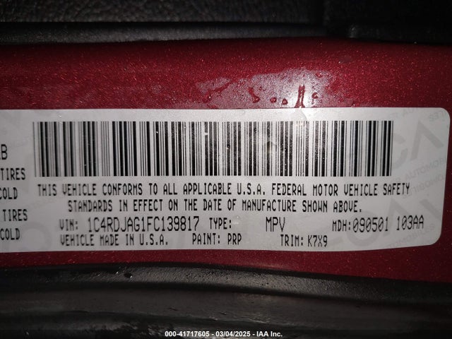 Dodge Durango Sxt 2015 1C4RDJAG1FC139817 Image 9