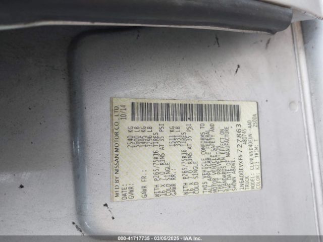 1N6AD0EVXFN727863 Nissan Frontier Pro-4x