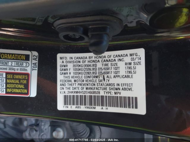 2HKRM4H52EH668928 Honda CR-V EX