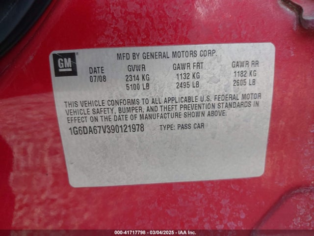 2009 CADILLAC STS 1G6DA67V390121978 Photo 8