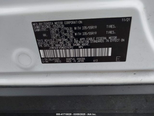 JTMFB3FV5MD074392 Toyota Rav4 Prime Xse