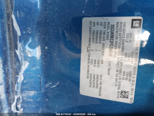 3GCUKREC2FG304289 Chevrolet Silverado 1500 2lt