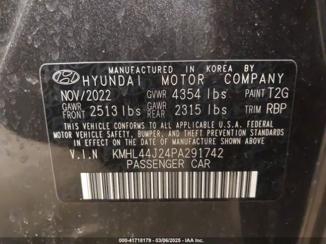 KMHL44J24PA291742 Hyundai Sonata Sel Plus